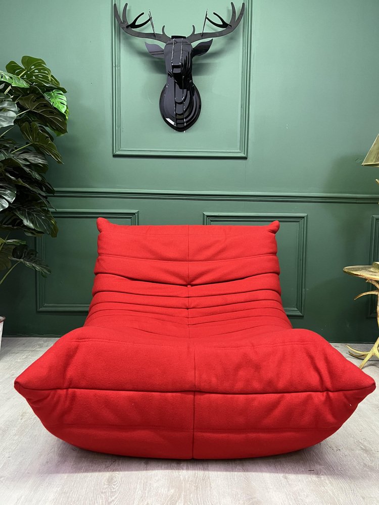 roset togo chaise longue in red from ligne roset 1 CJF-1296089