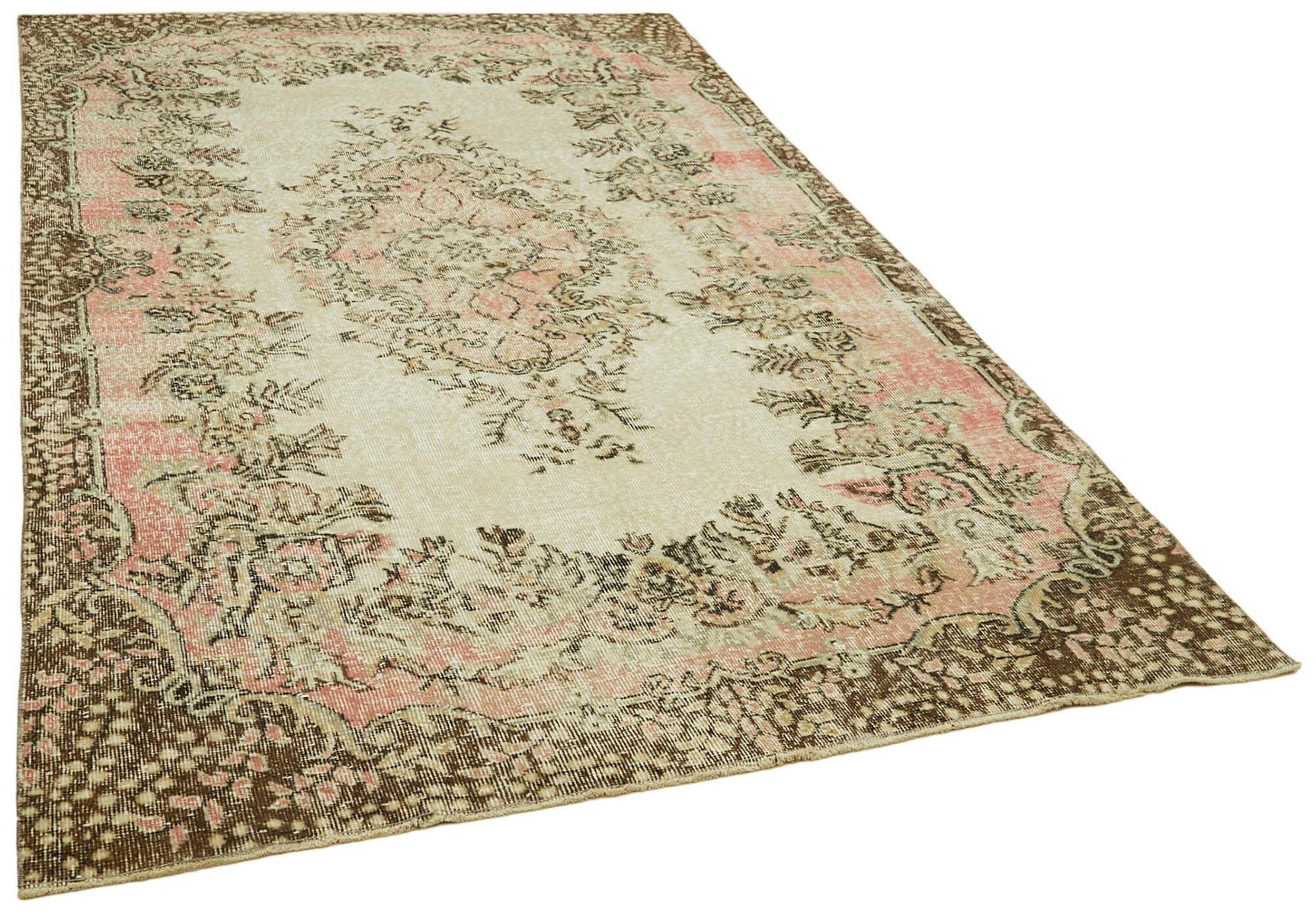 Vintage Turkish Beige Area Rug for sale at Pamono