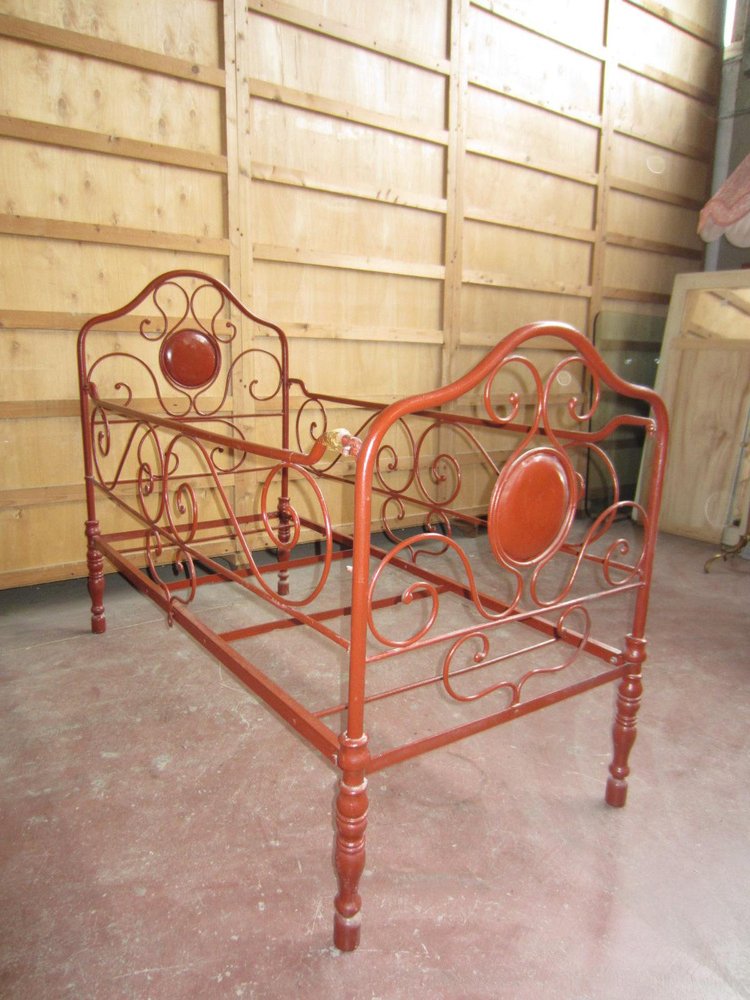 Ancient Wrought Iron Cot for sale at Pamono