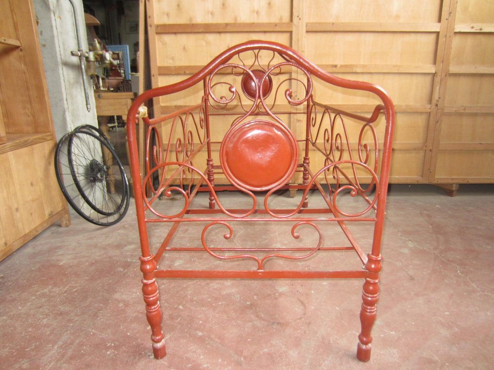 Ancient Wrought Iron Cot for sale at Pamono