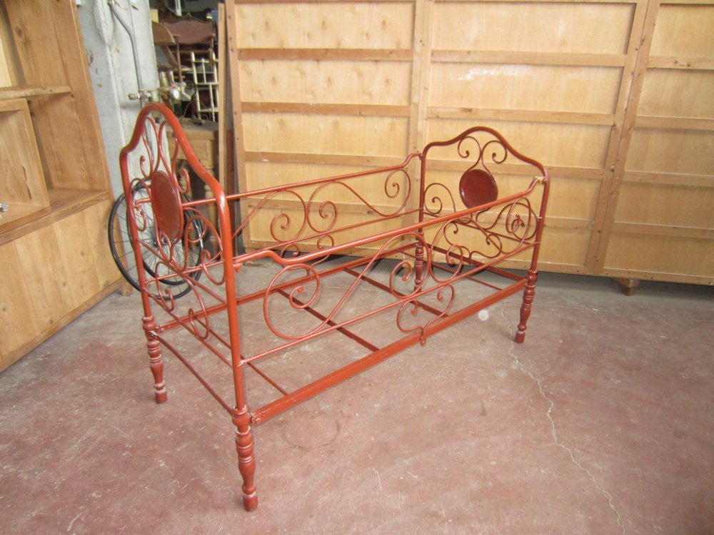 Ancient Wrought Iron Cot for sale at Pamono