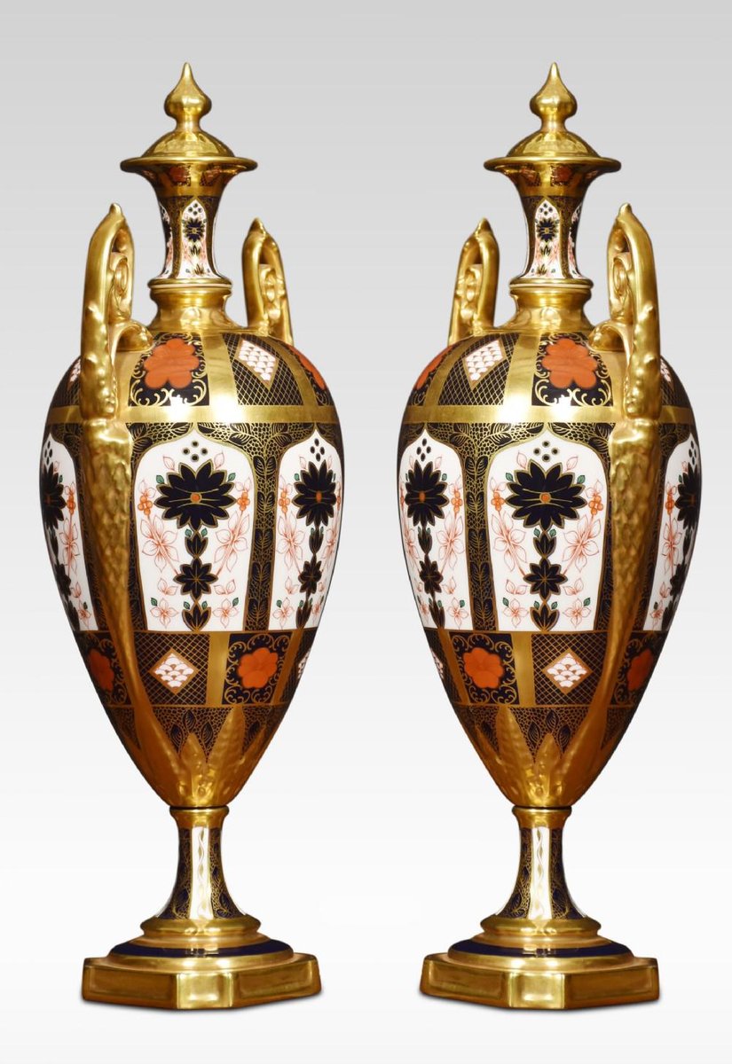 Royal Crown Derby Vases, Set of 2 for sale at Pamono
