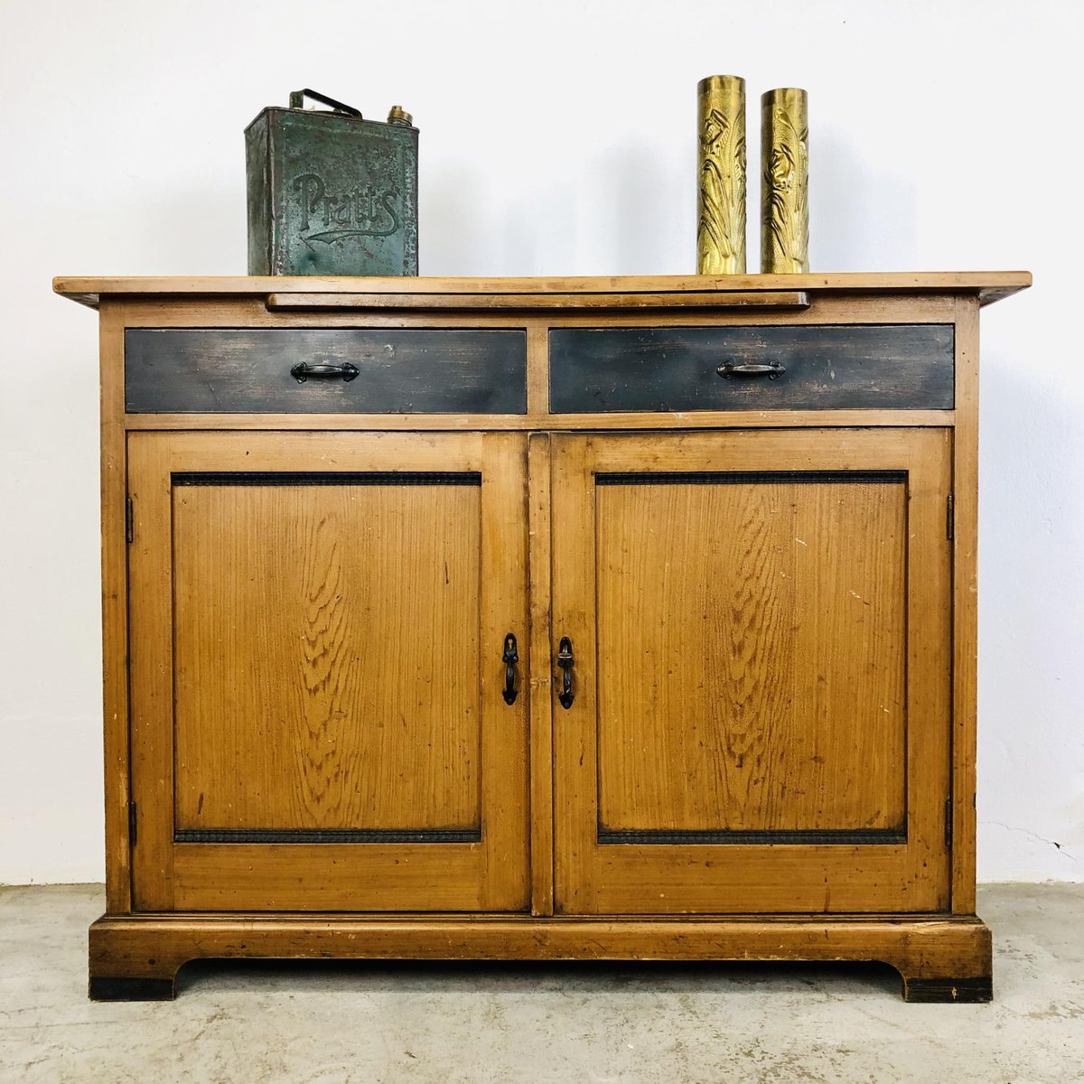 Antique French Painted Kitchen Cupboard for sale at Pamono