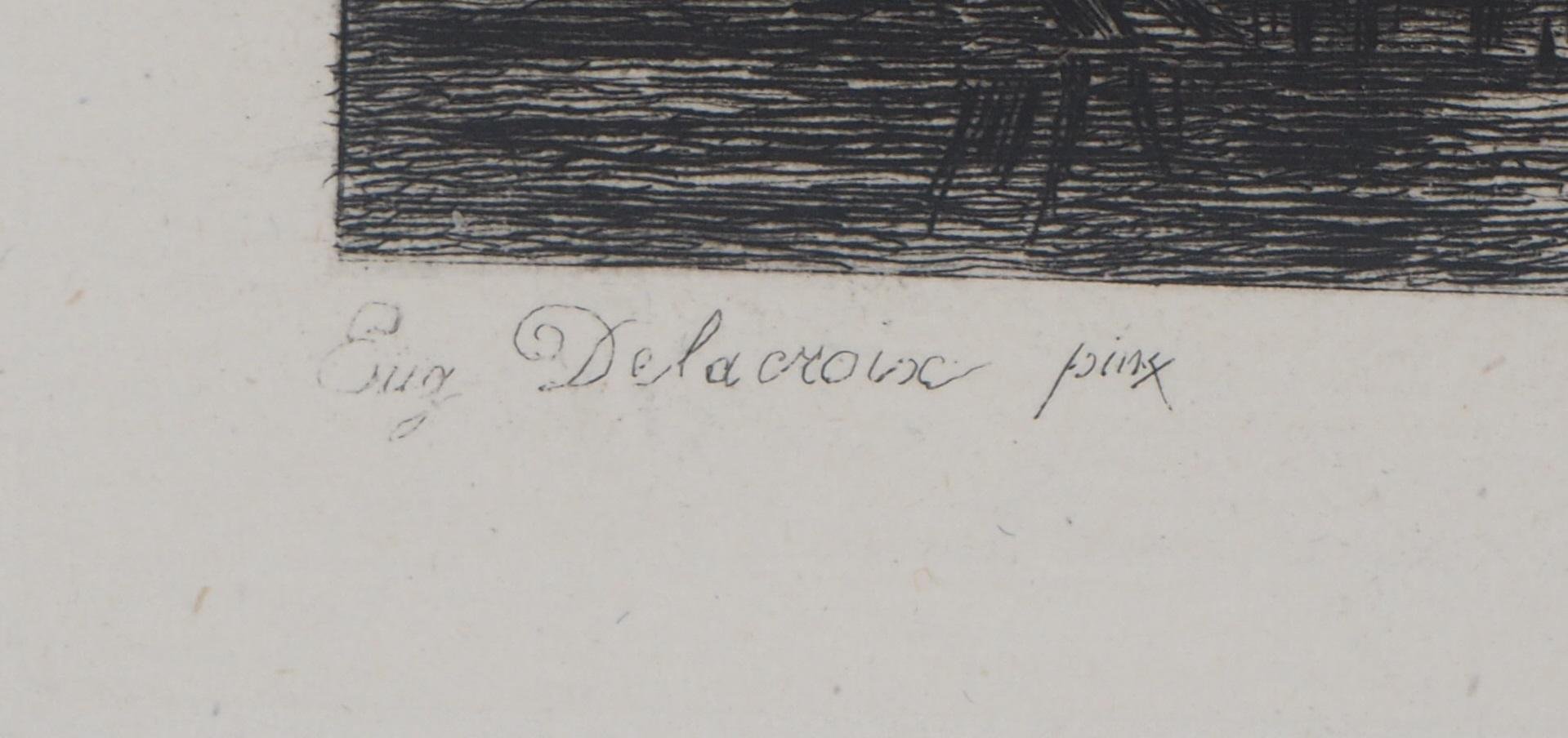 Eugène Delacroix, Ophelia, 1873, Engraving for sale at Pamono