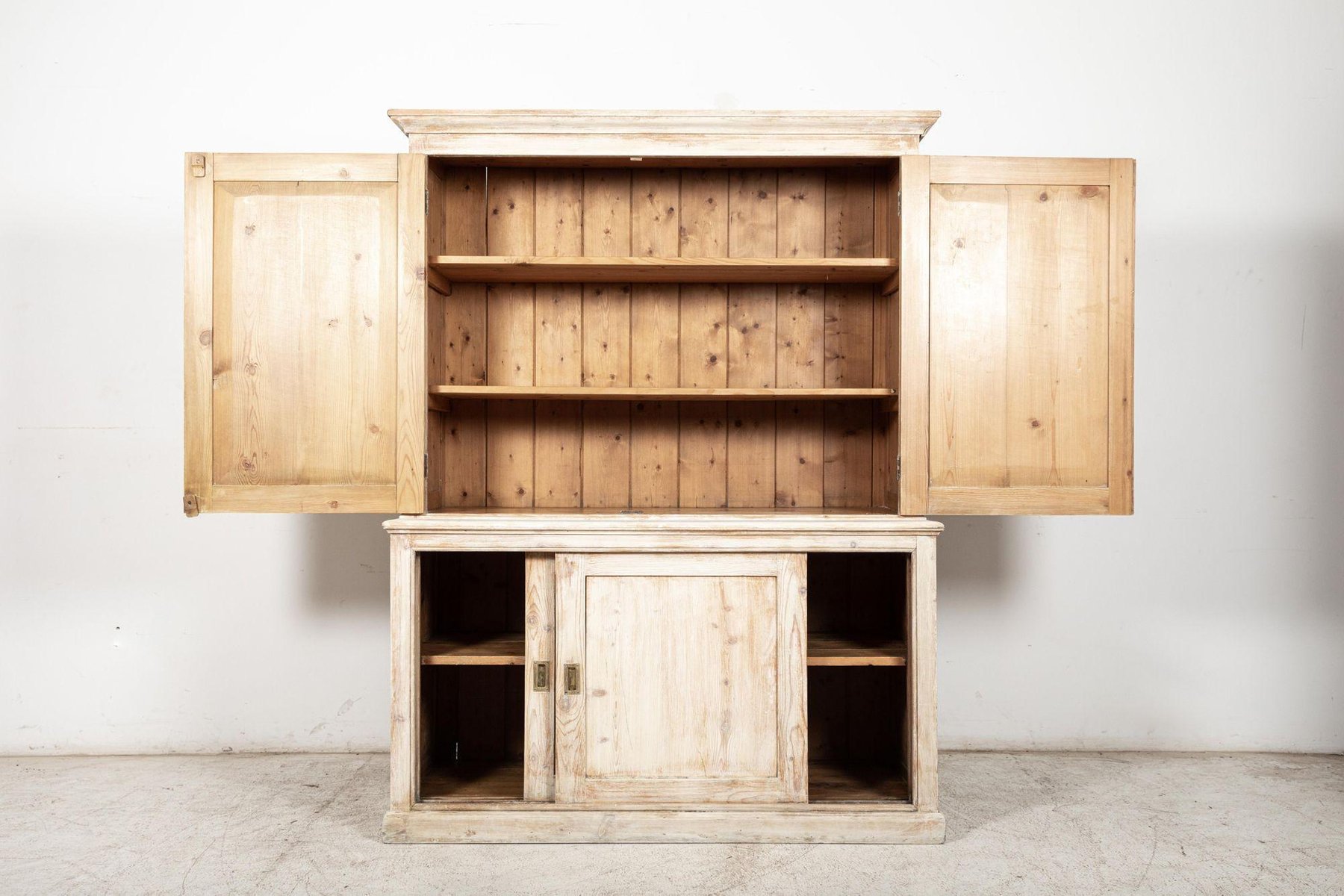 Homiuse Highboard Grau 117cm - Massivholz Kiefer Mi Produktbild-Vorschau 7