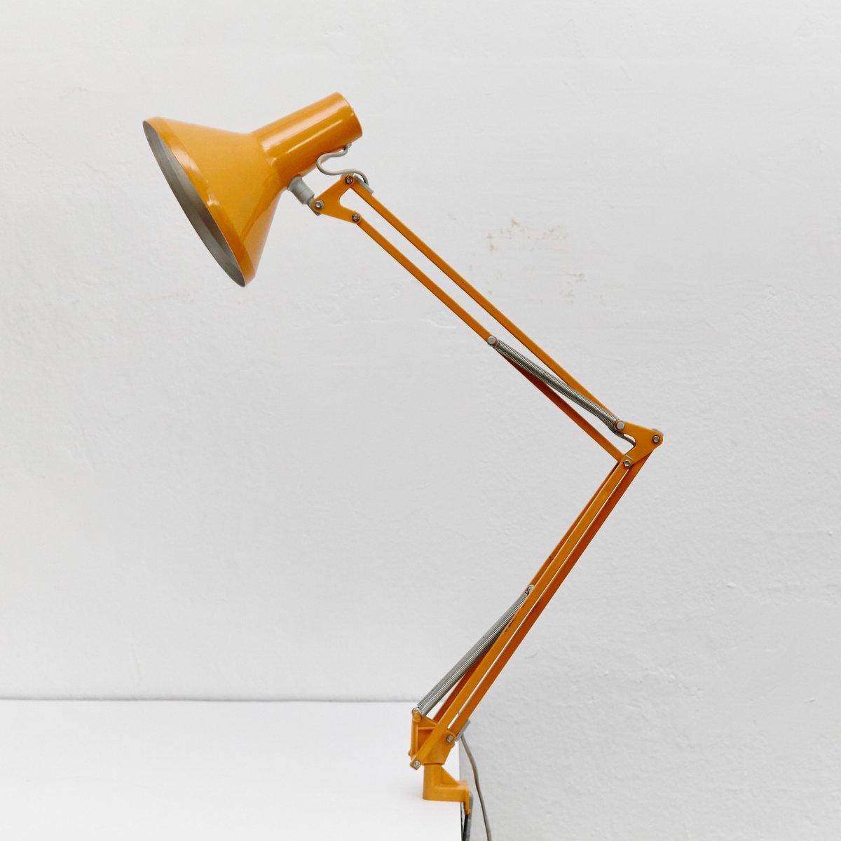 Danish Industrial Yellow Desk Lamp from HCF, 1960s for sale at Pamono
