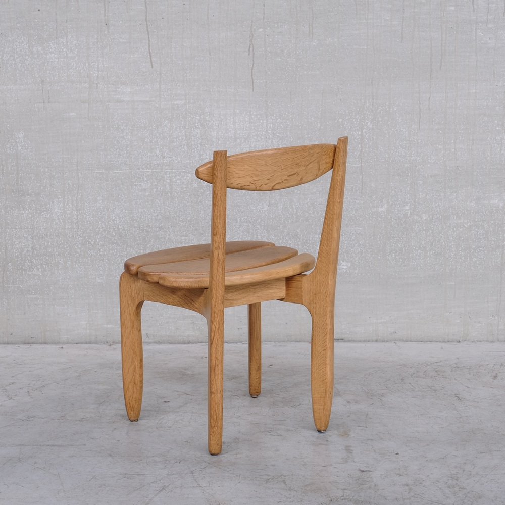MidCentury Wooden Dining Chairs by Thierry for Guillerme Et Chambron