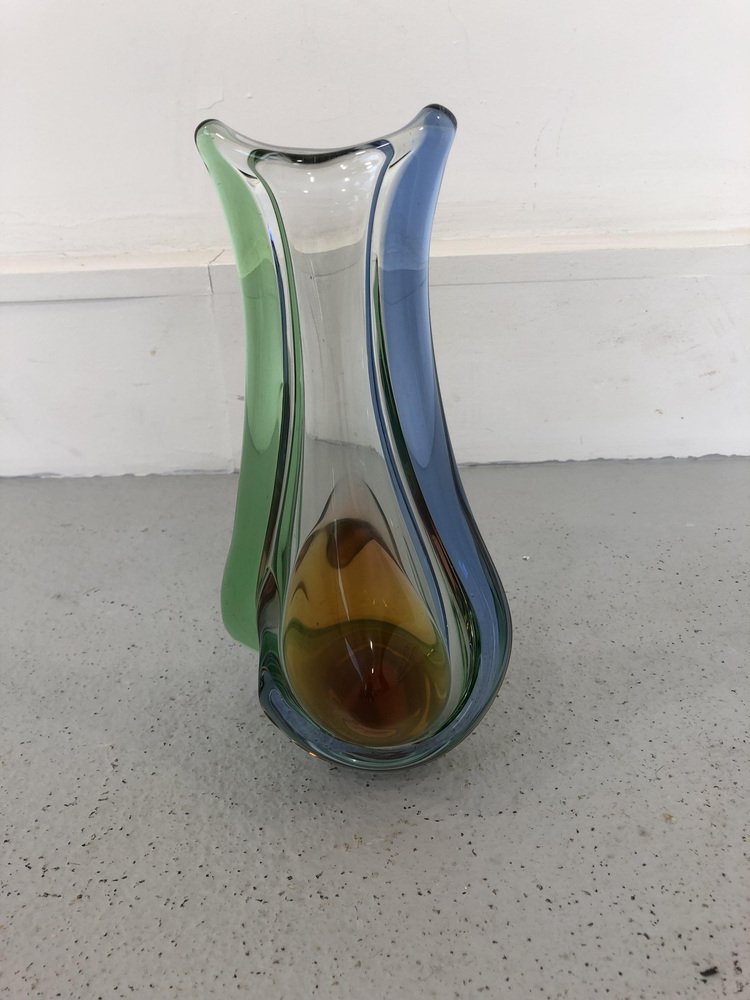 Mid-Century Murano Glass Vase, 1950s for sale at Pamono