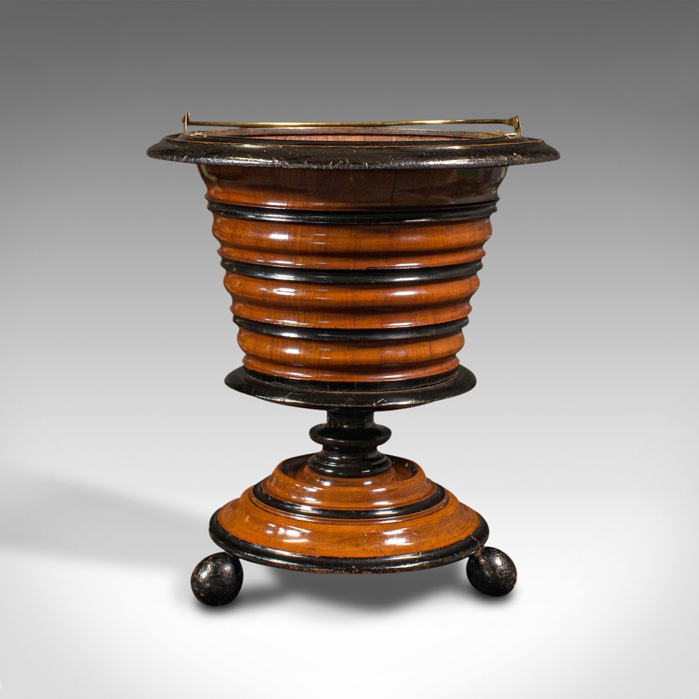 Antique Victorian Dutch Walnut Fireside Log Bin, 1900s for sale at Pamono