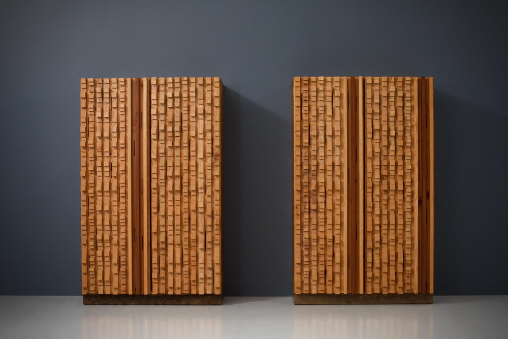 Vintage Italian Wall Panels & by Stefano Damico, 1970s, Set of 5 for sale at Pamono