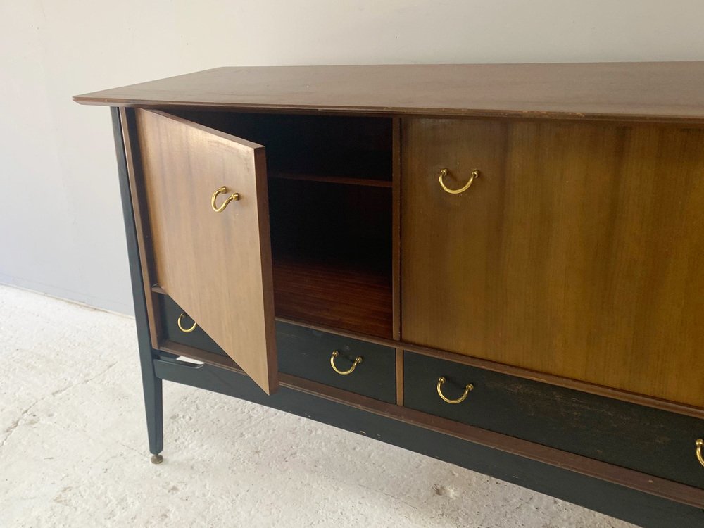 MidCentury Vintage G Plan Tola & Black Librenza Sideboard, 1950s for