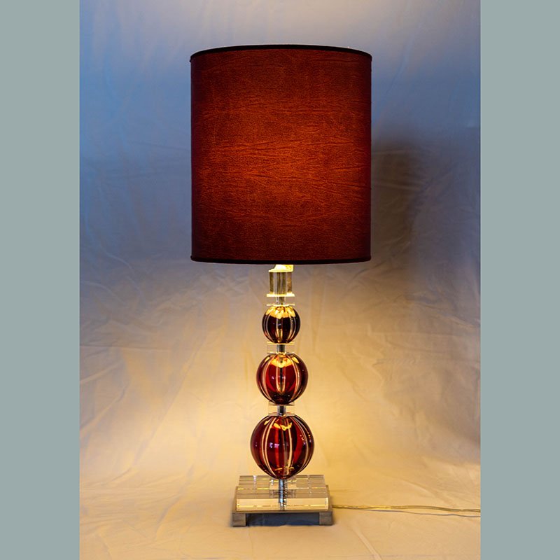 Crystal Table Lamp by Leone Aliotti for sale at Pamono