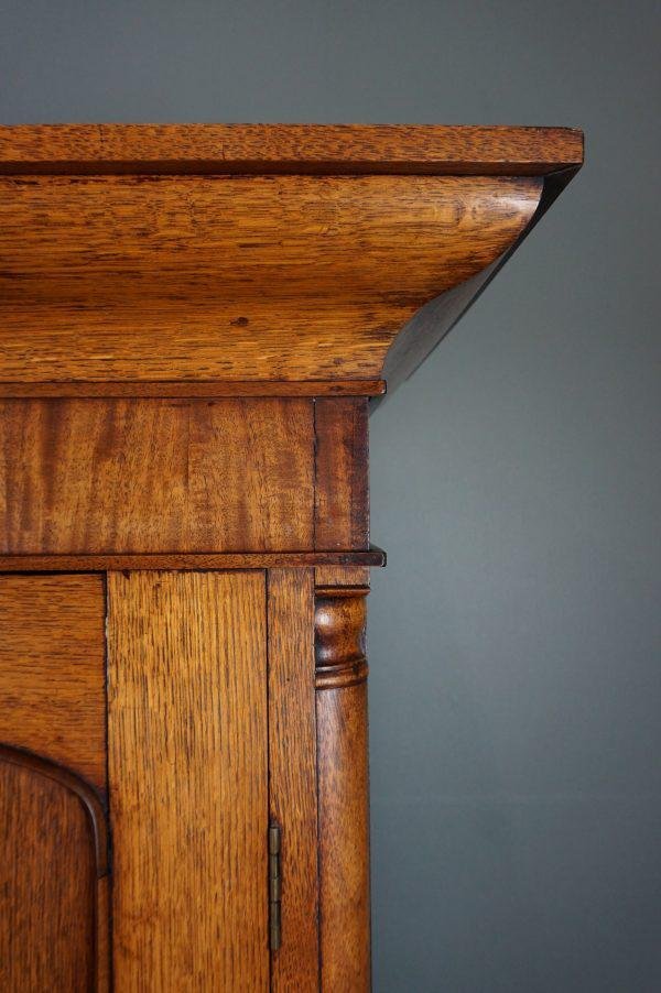 Antique Oak Linen Press Cupboard for sale at Pamono