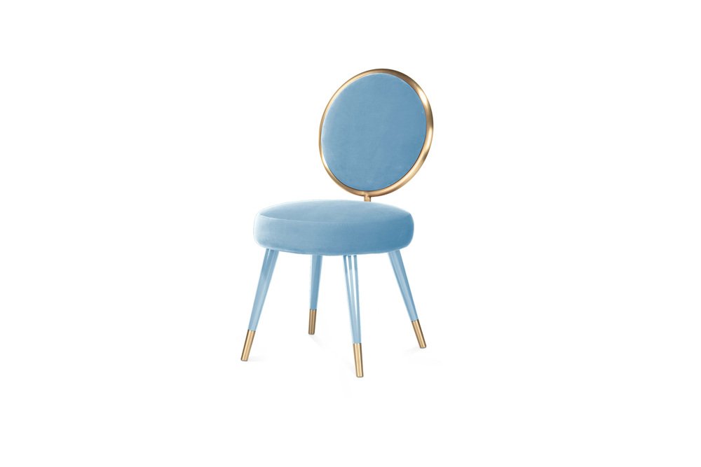 Light Blue Graceful Chair by Royal Stranger for sale at Pamono