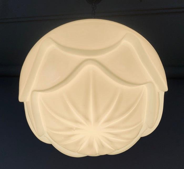 Artichoke White Glass and Chrome Hanging Ceiling from Light Peill