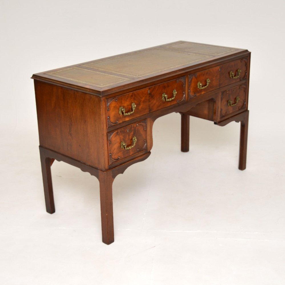 Antique Leather Top Desk for sale at Pamono