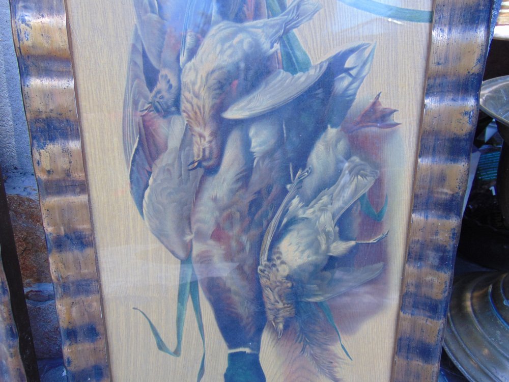 Art Deco Hunting Paintings, Paint, Framed, Set of 2 for sale at Pamono