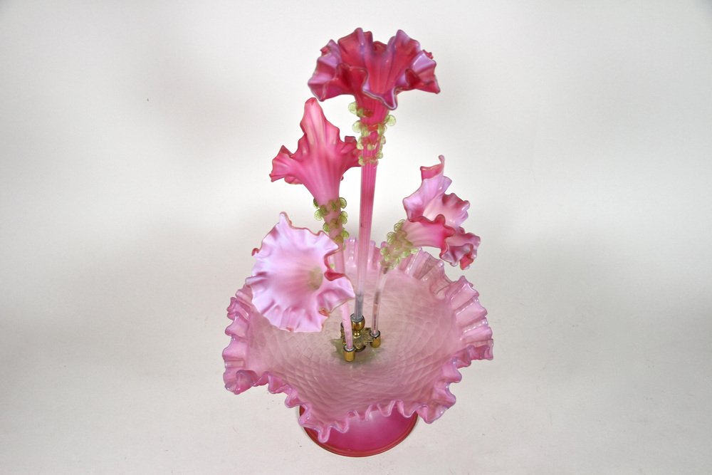 Art Nouveau Glass Flower Centerpiece, Austria, 1900s for sale at Pamono