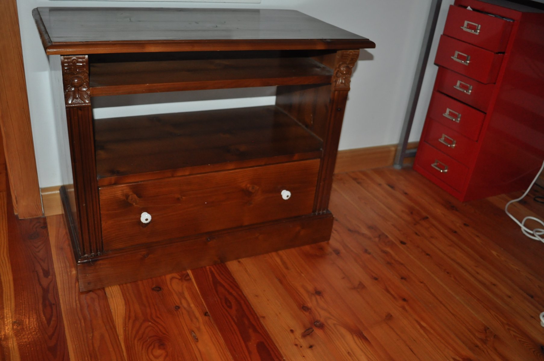 Antique Pine TV Stand for sale at Pamono