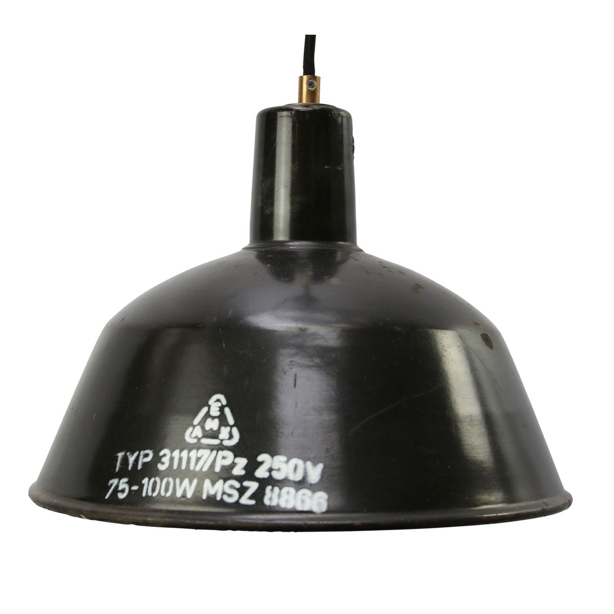 Vintage Industrial Enamel Pendant Light for sale at Pamono