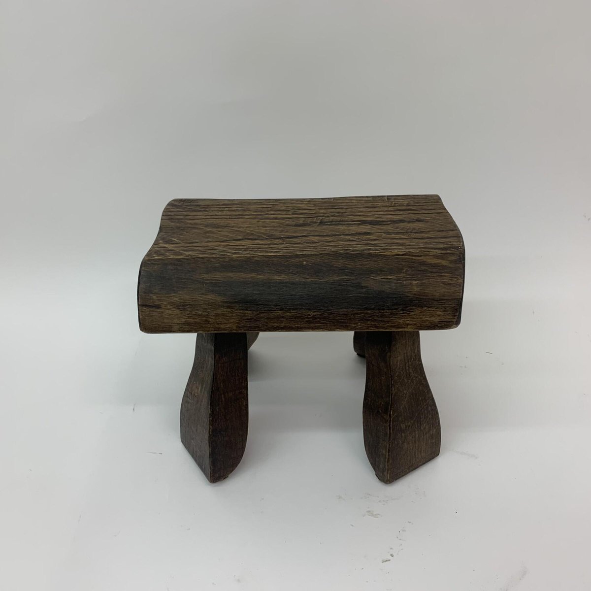 Brutalist Solid Wood Side Tables, 1970s, Set of 2 for sale at Pamono