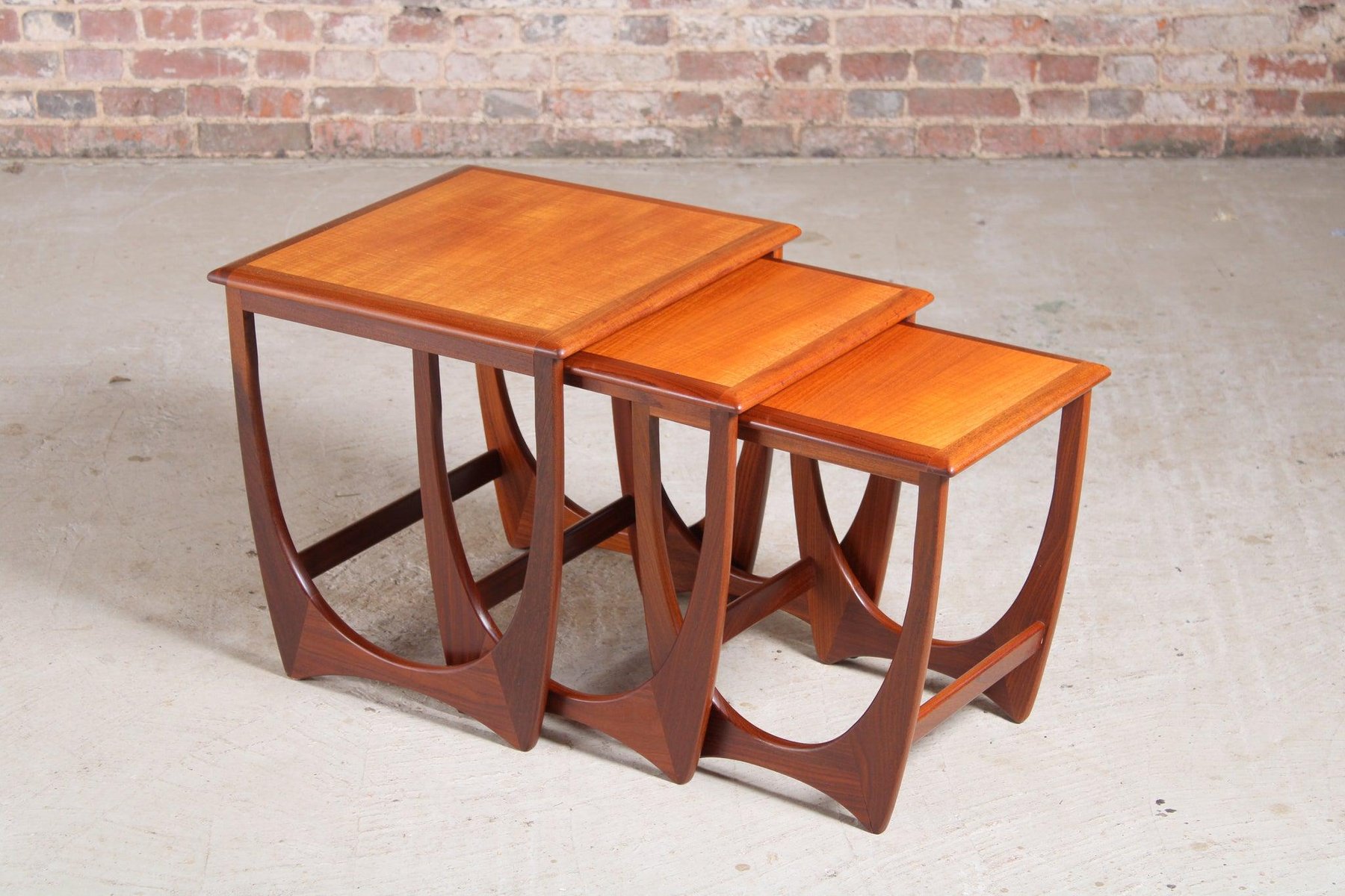 MidCentury Astro Nesting Tables in Teak by Kai Kristiansen for GPlan