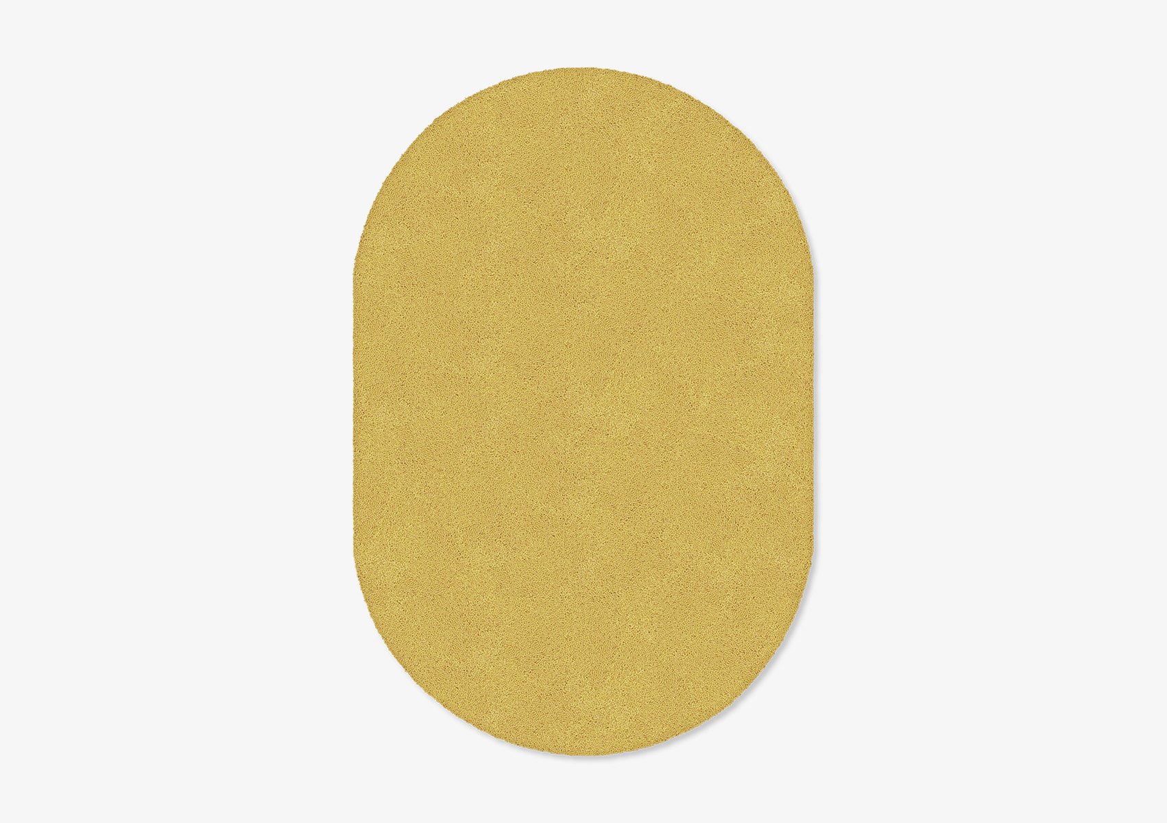 Mustard Oval Plain Rug from Marqqa for sale at Pamono