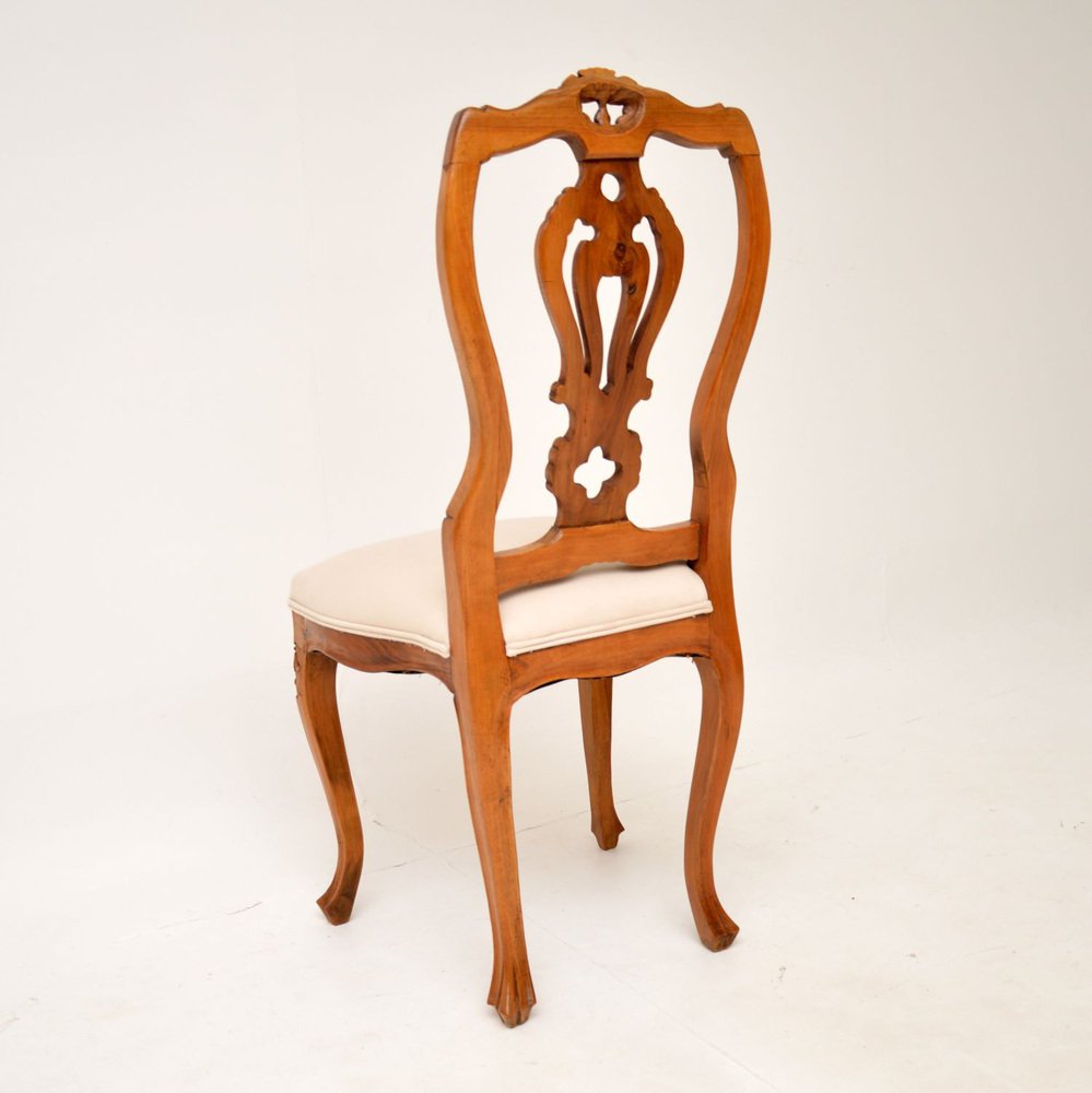 Antique Dutch Olive Wood Dining Table & Chairs, Set of 5 for sale at Pamono