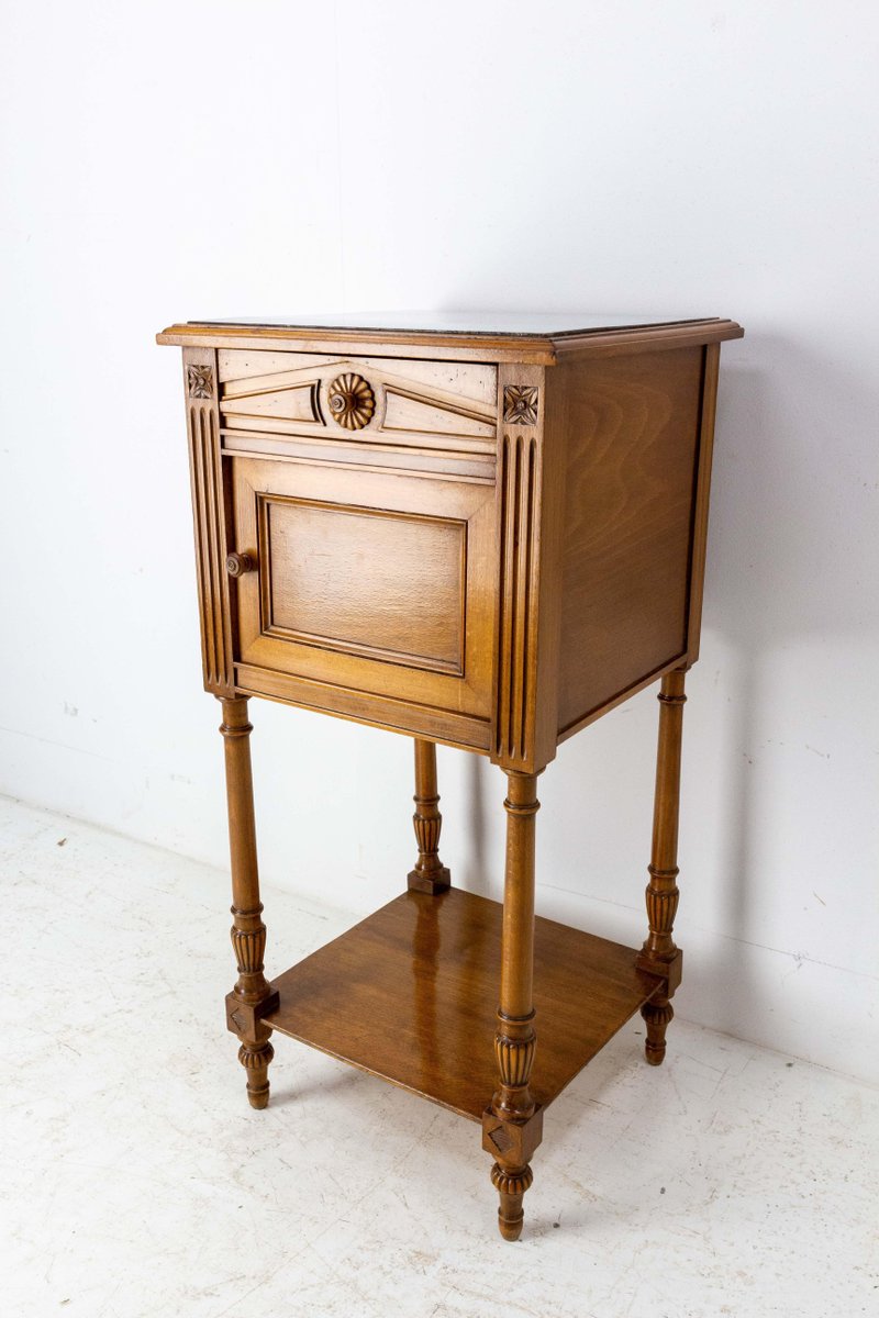 French Art Nouveau Bedside with Marble Top, 1910s for sale at