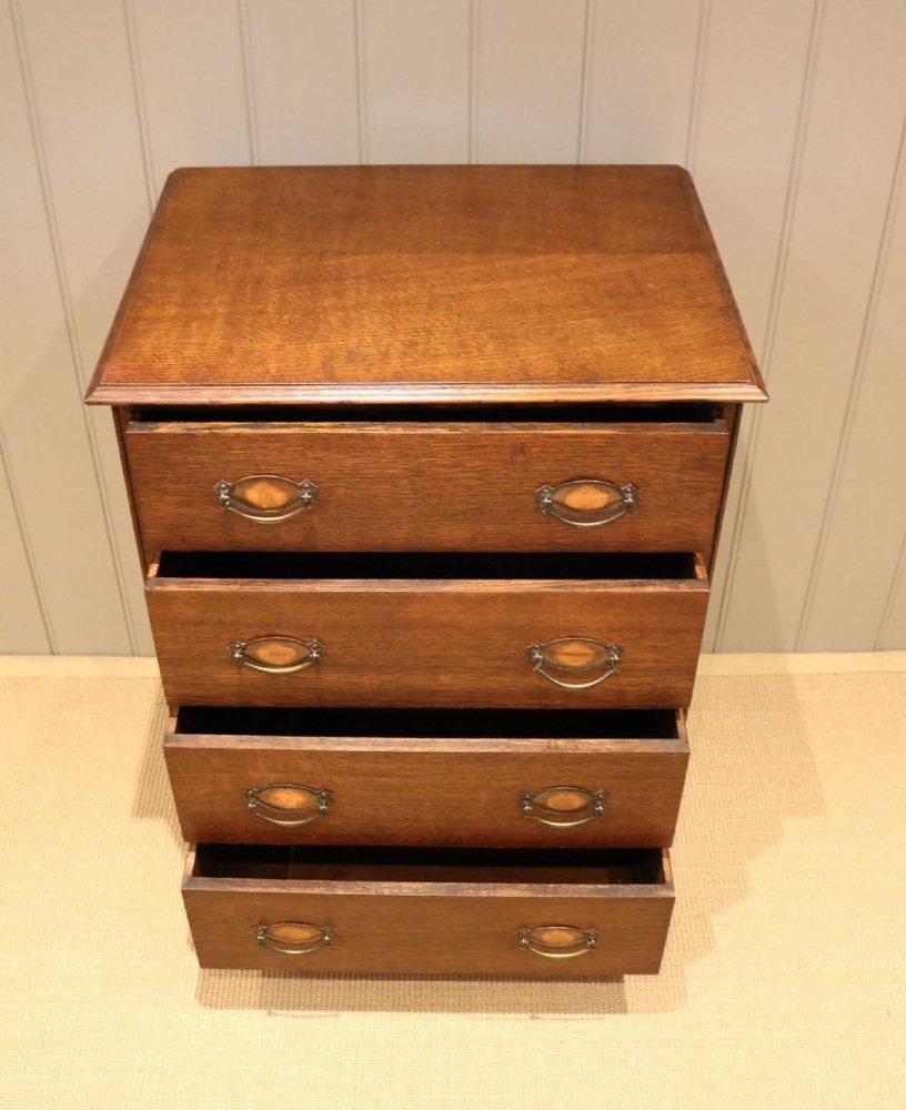 Edwardian Oak Chest of Drawers for sale at Pamono