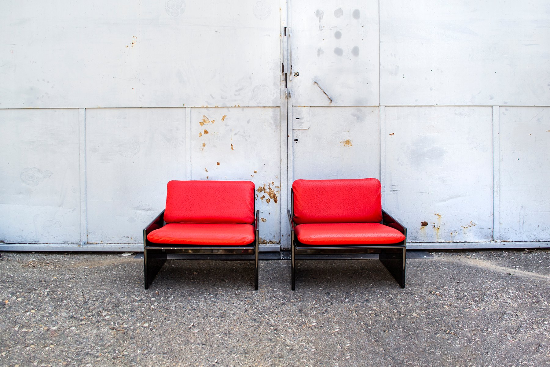 Italian Ambrogio Armchairs by Giordano Falzoni for Gavina, 1970s, Set