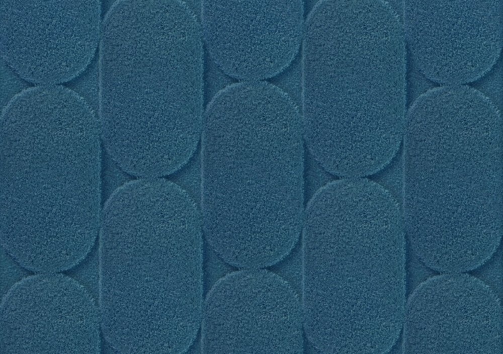 Dark Blue Oval Textured Rug from Marqqa for sale at Pamono