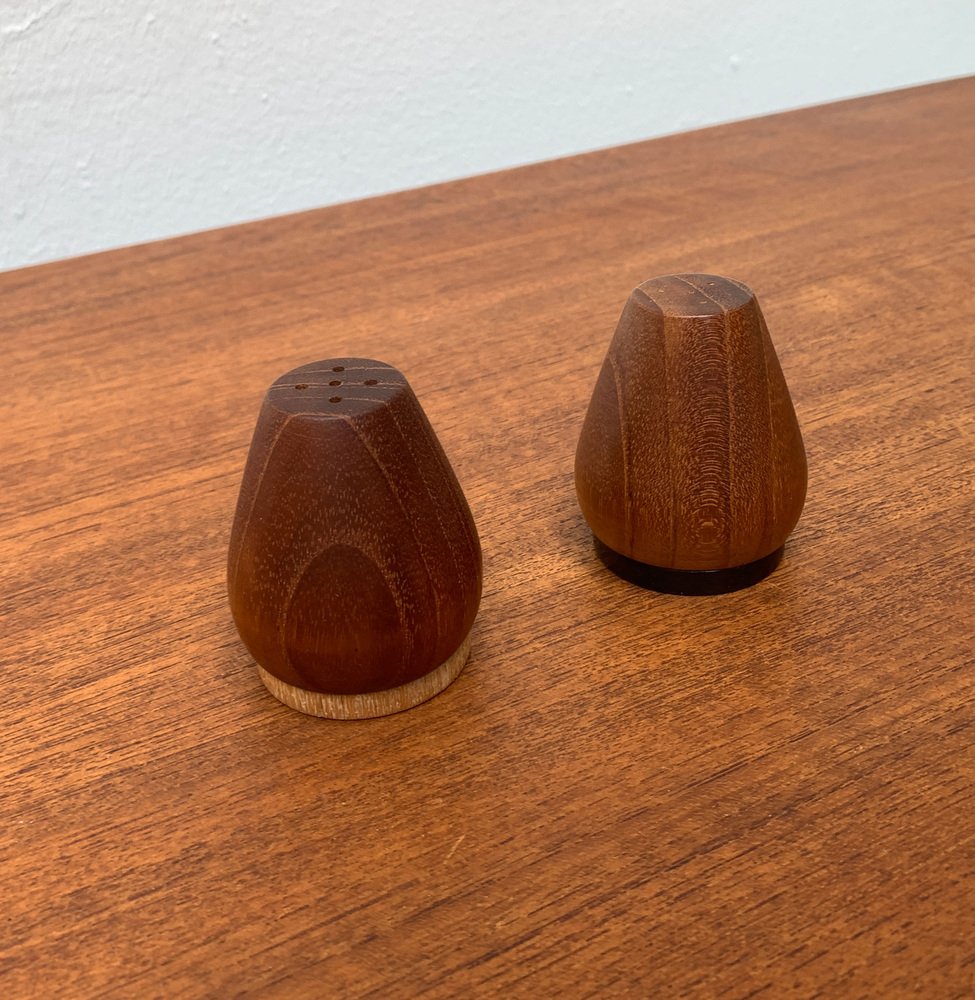 MidCentury Danish Teak Pepper and Salt Shaker, 1960s, Set of 2 for