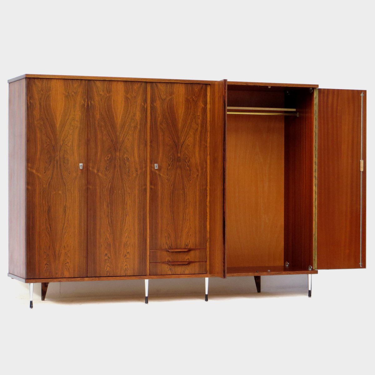MidCentury Modern Wardrobe in Rosewood for sale at Pamono