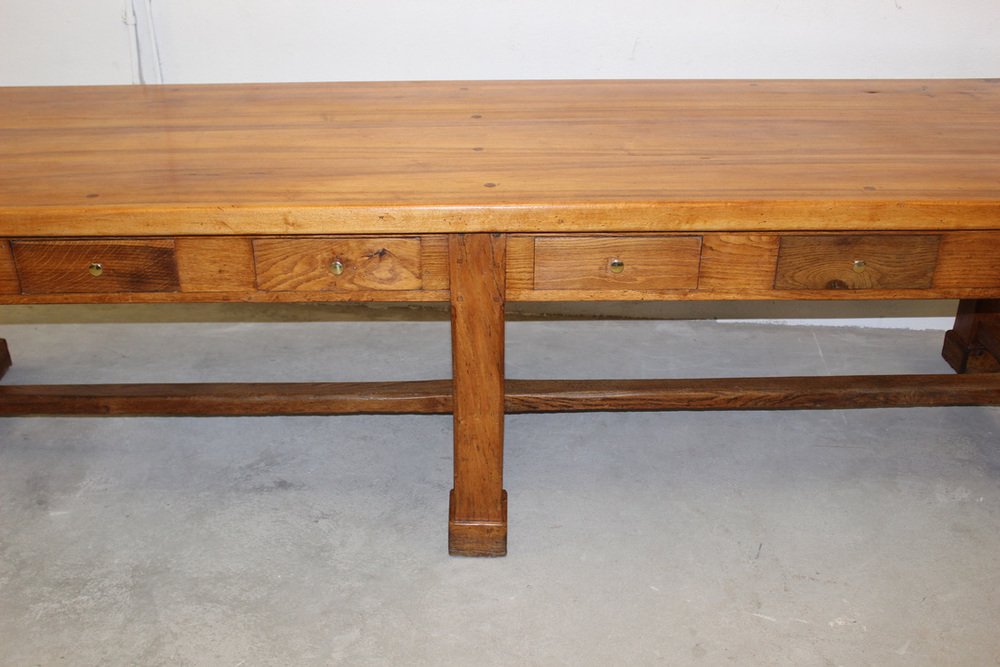 Large Community Table in Walnut and Oak for sale at Pamono
