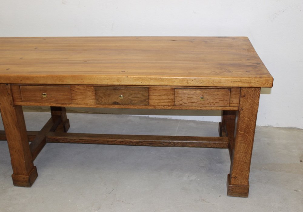 Large Community Table in Walnut and Oak for sale at Pamono
