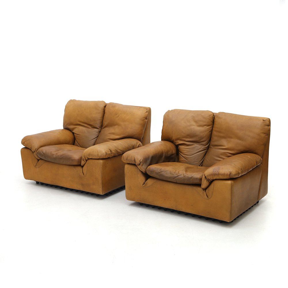 Leather Bonheur Armchairs By Ammannati Vitelli For Brunati 1970s leather-bonheur-armchairs-by-ammannati-vitelli-for-brunati-1970s
