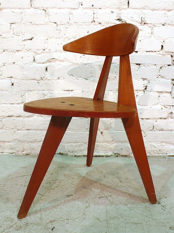 Chaise à Trois Pieds par Walter Papst pour Wilkhahn, 1955 en vente sur