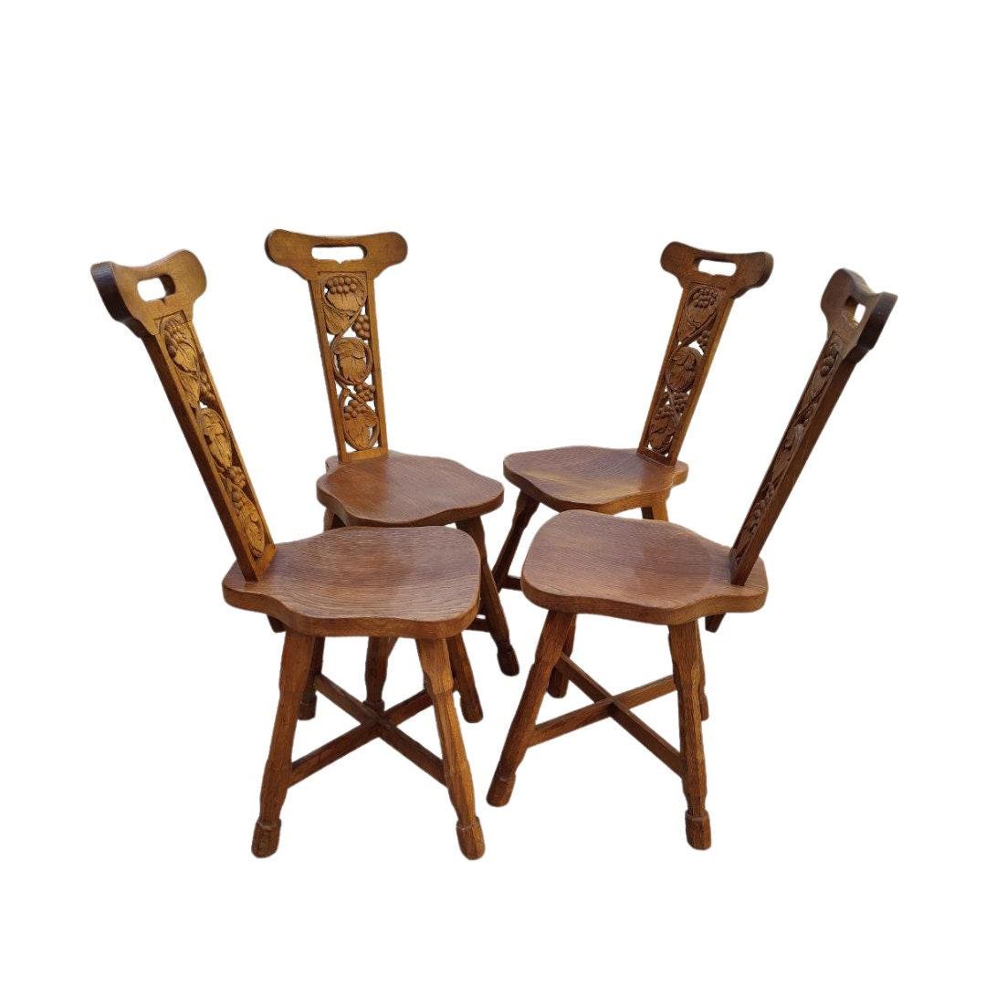Oak Swivel Dining Chair by Don Craven for sale at Pamono
