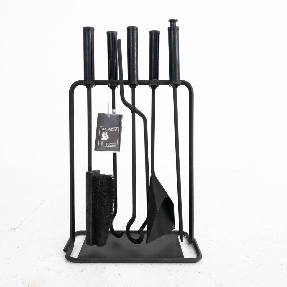 Herramientas para chimenea de Afra & Tobia Scarpa, Italy, años 80