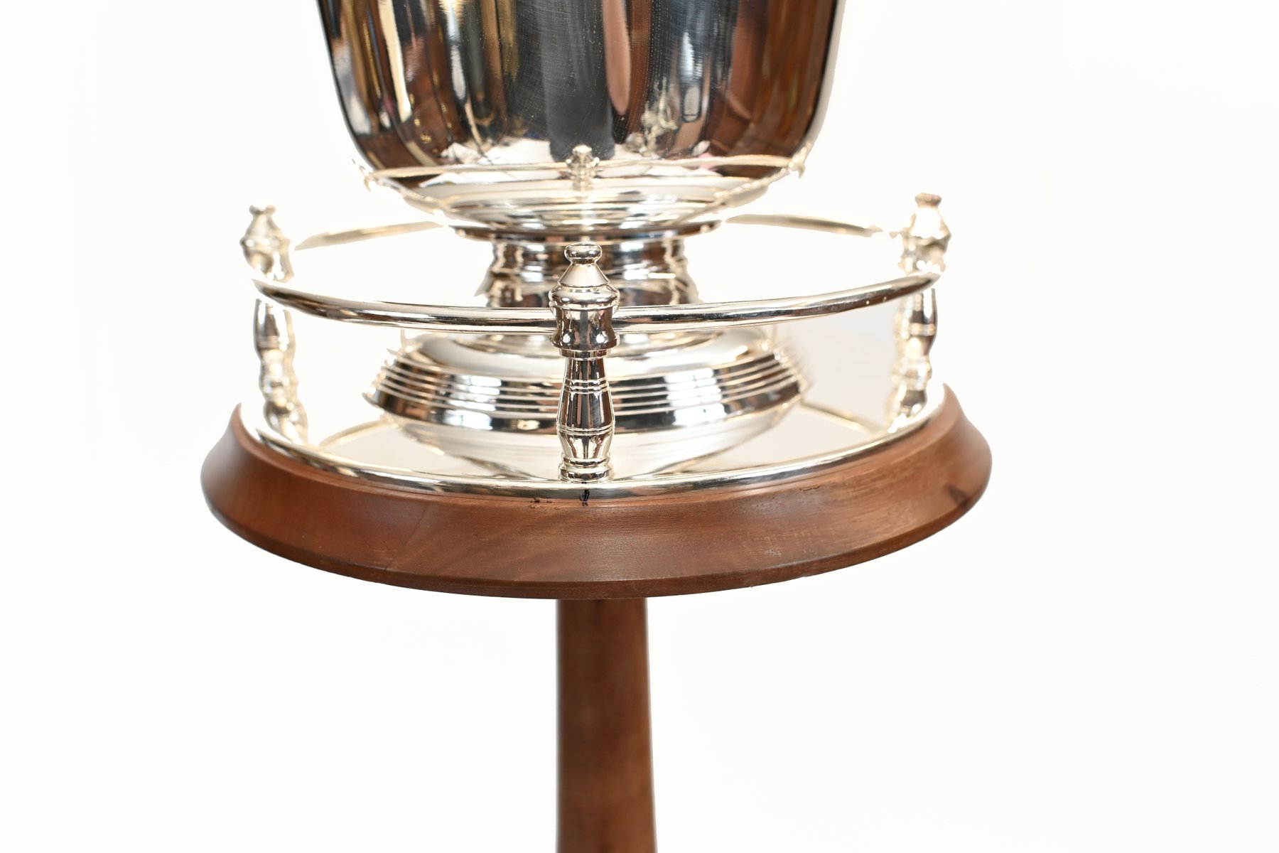 Champagne Buckets with Stands in Silver Plating, Set of 4 for sale at
