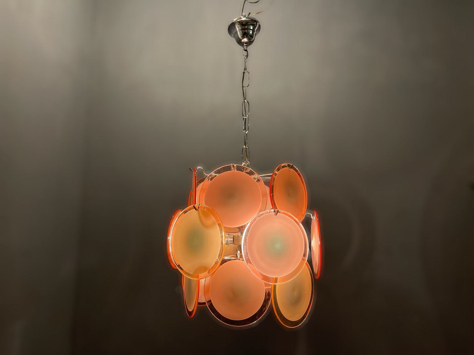 Italienische Murano Disc Deckenlampe bei Pamono kaufen