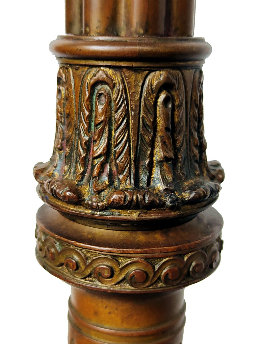 Antique Bronze Lamp Post, Late 1800s for sale at Pamono
