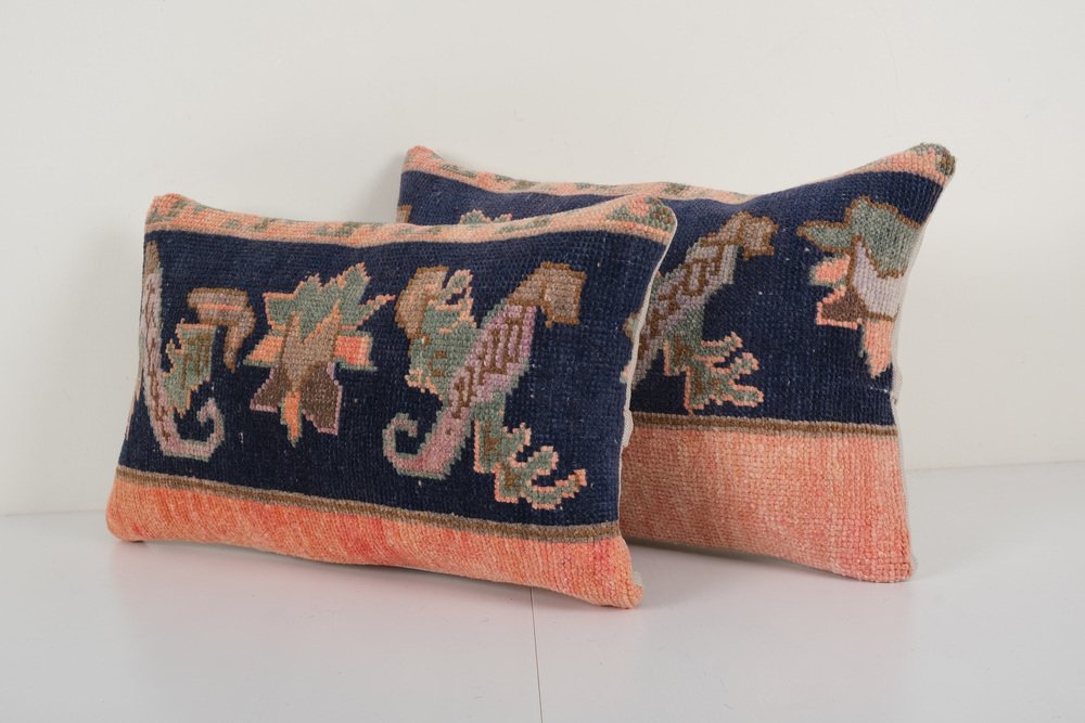 Turkish Wool Rug Cushion Covers, Set of 2 for sale at Pamono