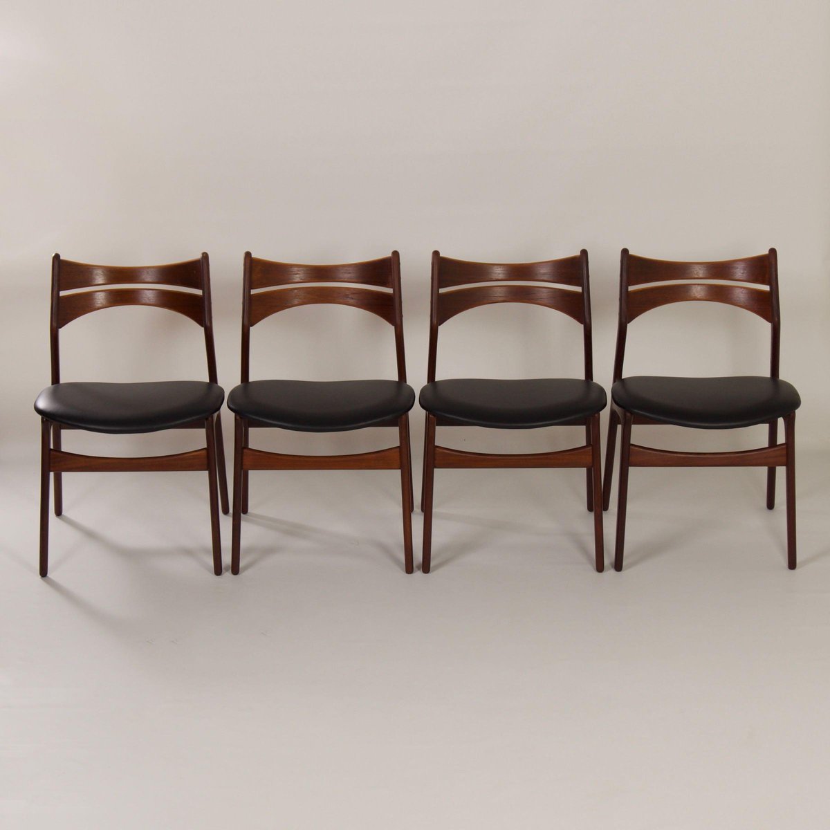Teak Dining Chairs by Erik Buck for Chr. Christensens, 1960s, Set of 4