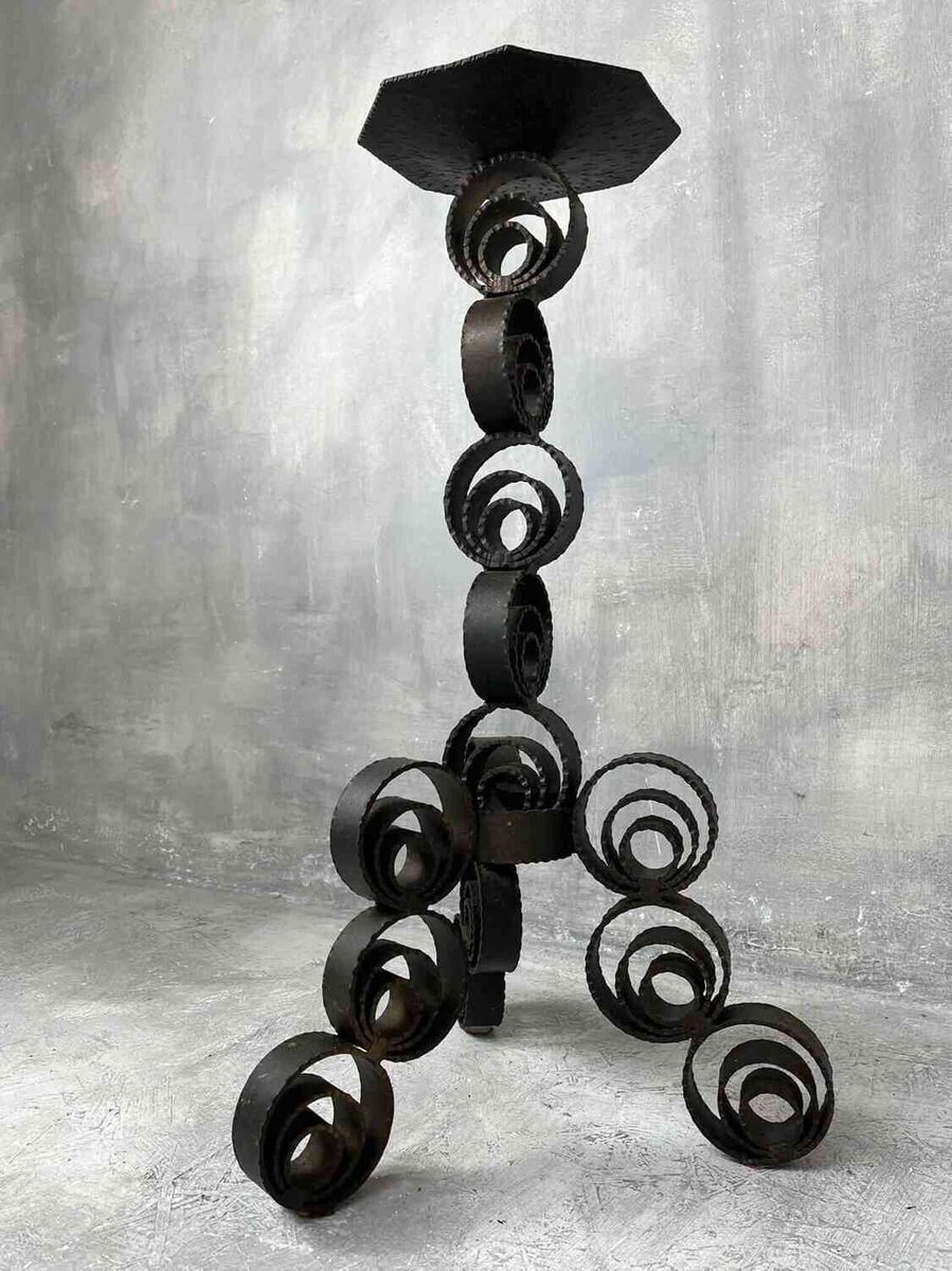 Vintage Brutalist Wrought Iron Candlestick For Sale At Pamono Vintage Brutalist Wrought Iron Candlestick For Sale At Pamono