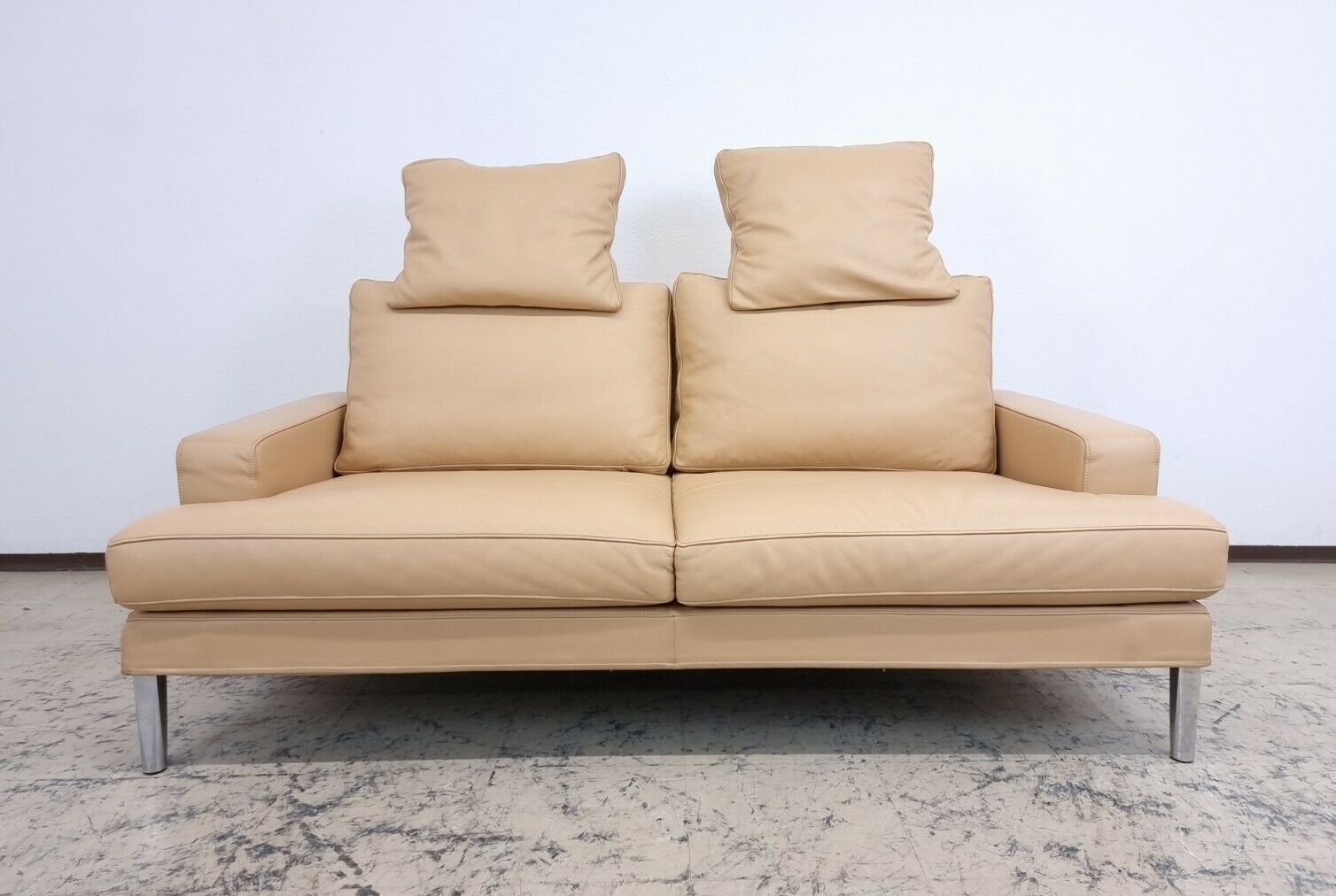 FSM Clarus 2Seat Sofa in Apricot Leather from de Sede for sale at Pamono