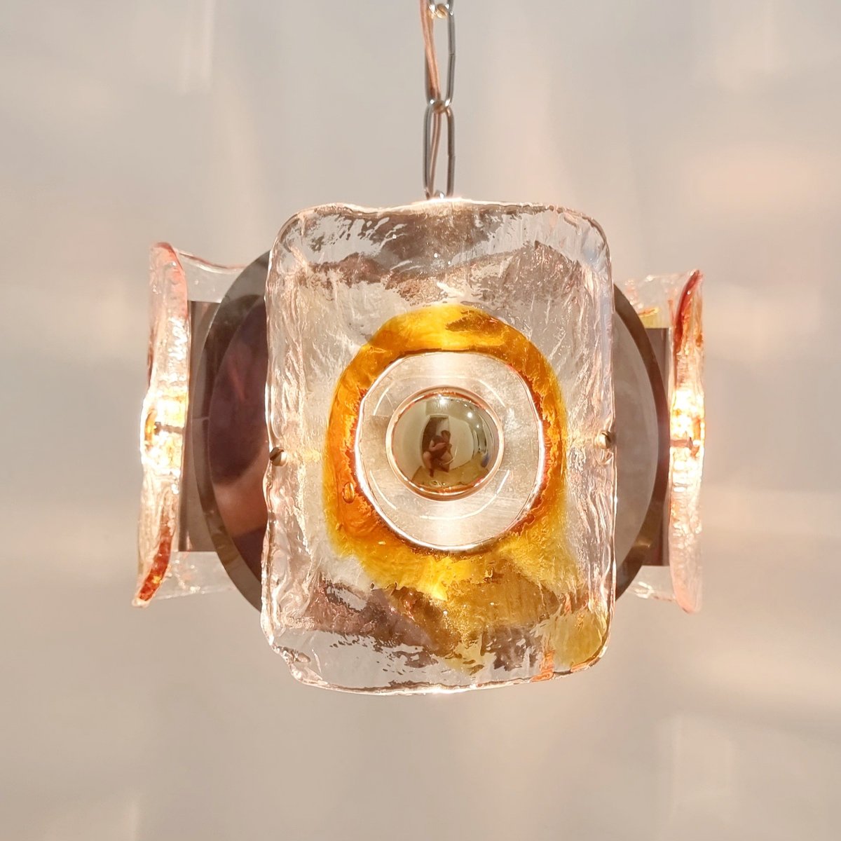 Lustre Space Age en Verre de Murano par Toni Zuccheri pour Mazzega ...