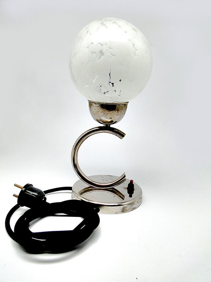 Art Deco Style Bedside Table Lamp from Krakow Lamp Factory, Poland