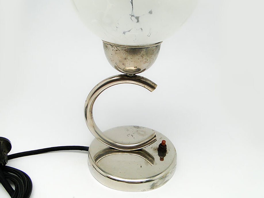 Art Deco Style Bedside Table Lamp from Krakow Lamp Factory, Poland